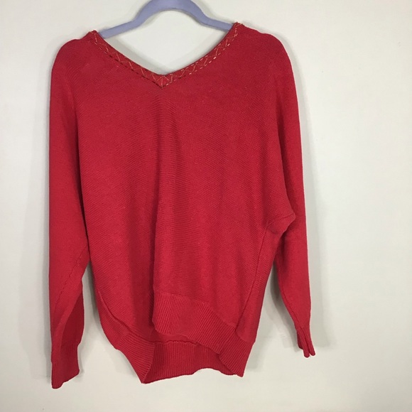 Diane Marco  Vintage sequins Embellished off the shoulder Sweater Women size 18W - Picture 3 of 9